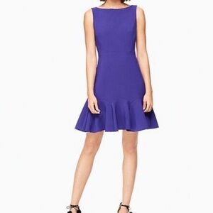 Gorgeous  Kate Spade Crepe Flounce Dress Purple (Night Blue) Size 4